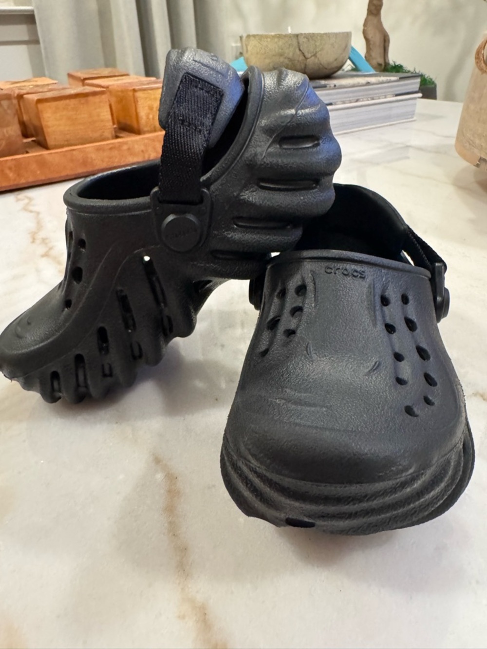Crocs Echo Clog Toddler Black C8 Excellent Used Condition